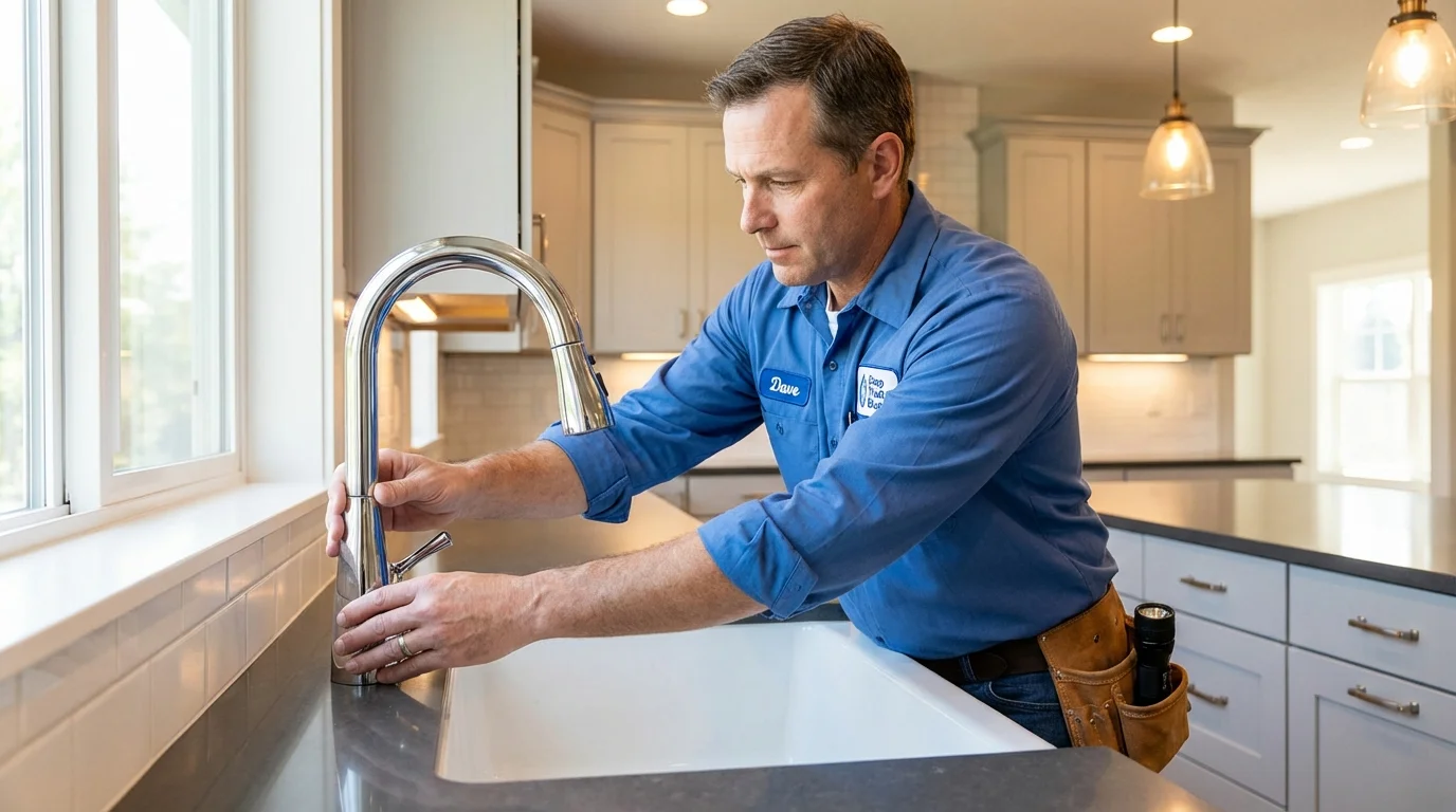 Kitchen faucet installation by Johns Plumbing LLC in Dawson Springs